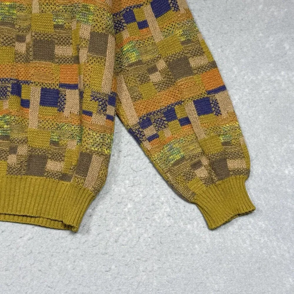 Vintage Pronto Uomo Sweater Men’s Medium Multicolor Italy Made Grandpa core